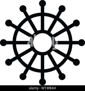 Sewing pinwheel icon, outline style Stock Vector