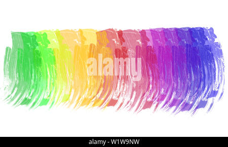Colorful rainbow background. Brushes paint. Stock Photo
