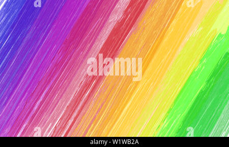 Colorful rainbow background. Brushes paint. Stock Photo