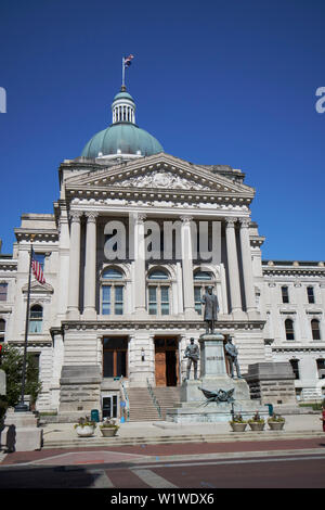 Indiana statehouse state capitol building Indianapolis Indiana USA Stock Photo