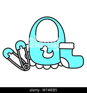 boy decoration baby shower card Stock Vector