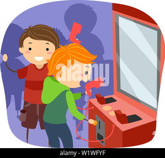 doodle games game art with gaming tools hardware and black and white color  vector illustration Stock Photo - Alamy