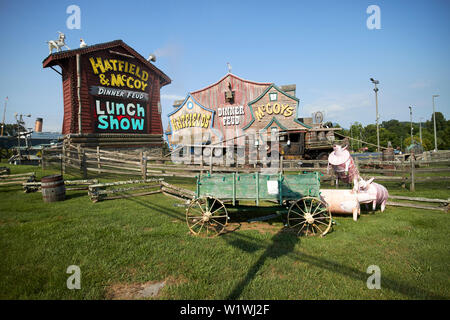 the hatfield & mccoy dinner feud musical comedy venue Pigeon Forge, Tennessee, USA Stock Photo