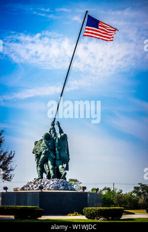 Harlingen, TX, USA - Feb 19, 2017: The Battle of Iwo Jima Monument Stock Photo