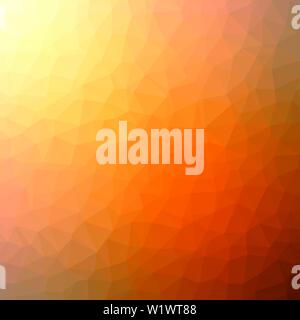 Red and orange crystal polygon background. Low poly mosaic banner. Geometric rumpled triangular origami style gradient illustration. Stock Vector