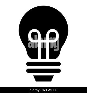 Bulb Icon, Vector Illustration,User Interface Glyph Stock Photo