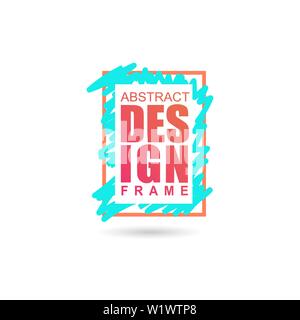 Vector frame for text Modern Art graphics for hipsters. element for design business cards, invitations, gift cards Stock Vector