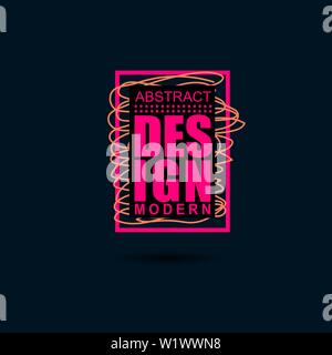 Vector frame for text Modern Art graphics for hipsters. element for design business cards, invitations, gift cards Stock Vector