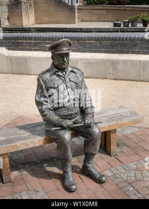 Bronze sculpture of Captain Mainwaring from Dads Army, played by Arthur ...