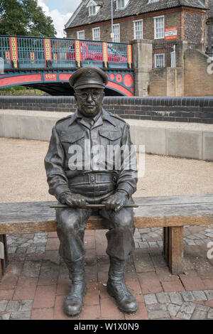 Bronze sculpture of Captain Mainwaring from Dads Army, played by Arthur ...