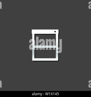 Office cabinet icon in metallic grey color style. Files document information Stock Vector