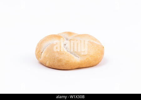 wheat kaiser rolls isolated on white background Stock Photo