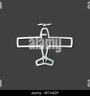 World War icon in metallic grey color style. Stock Vector