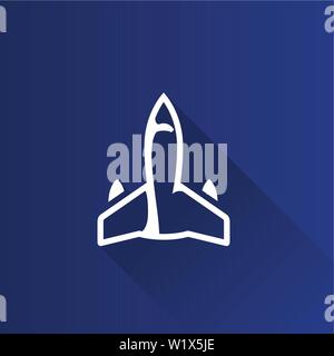 Stealth bomber icon in Metro user interface color style. Aircraft military attack Stock Vector