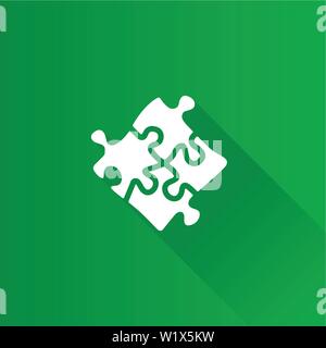 Puzzle icon in Metro user interface color style. Toy playing jigsaw match Stock Vector
