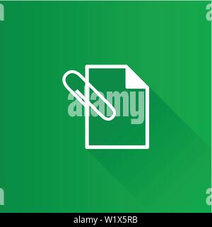 Attachment file icon in Metro user interface color style. Internet communication email Stock Vector