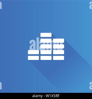 Audio symbol icon in Metro user interface color style. Computer data music streaming Stock Vector