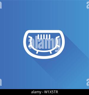 Baccarat table icon with arrows in Metro user interface color style.  Leisure gambling casino Stock Vector
