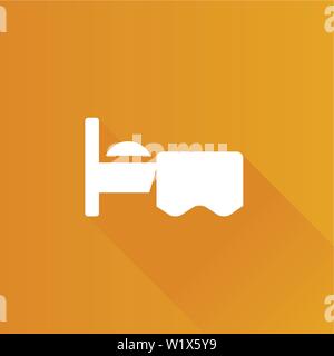 Hotel symbol icon in Metro user interface color style. Accommodations sleep travel Stock Vector