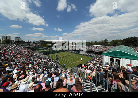 View Of Outside Courts, Centre Court, The Wimbledon Championships 2019, 2019 Credit: Allstar Picture Library/Alamy Live News Stock Photo