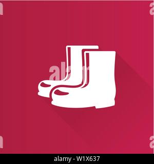Wet boots icon in Metro user interface color style. Rain season protection Stock Vector