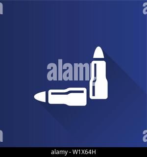 Bullets icon in Metro user interface color style. Ammunition gun weapon Stock Vector