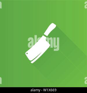 Butcher knife icon in Metro user interface color style. Kitchen restaurant chef tool Stock Vector