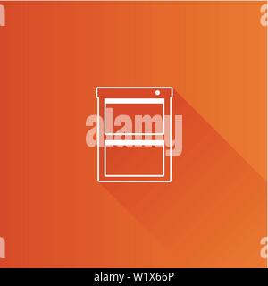 Office cabinet icon in Metro user interface color style. Files document information Stock Vector