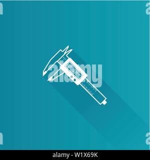 Digital caliper icon in Metro user interface color style. Instrument equipment measurement Stock Vector