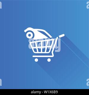 Car shopping icon in Metro user interface color style. Automotive, buying retail Stock Vector