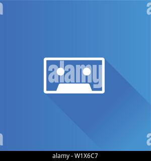 Tape cassette icon in Metro user interface color style. Technology vintage old Stock Vector