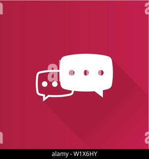 Chatting icon in Metro user interface color style. Text bubbles communication Stock Vector