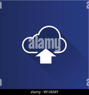 Cloud upload icon in Metro user interface color style. Computing data storage Stock Vector
