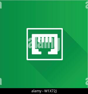 Local area connector icon in Metro user interface color style. Computer network internet Stock Vector
