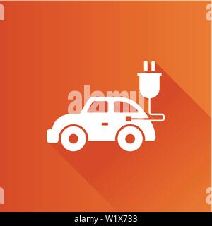 Electric car icon in Metro user interface color style. Vehicle environment Stock Vector