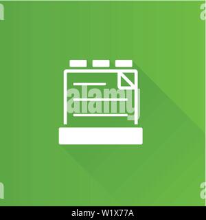 Medical records icon in Metro user interface color style. Cabinet document patients records Stock Vector