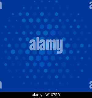 Vector illustration. Hexagonal regular background in blue tones. Stock Vector