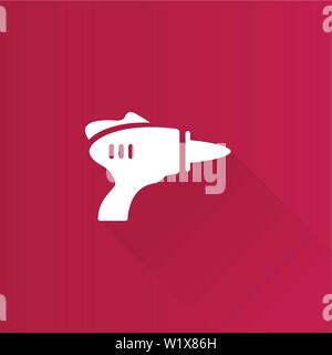 Toy laser gun icon in Metro user interface color style. Children playing games Stock Vector