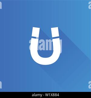 Magnet icon in Metro user interface color style. Object electromagnet metal Stock Vector