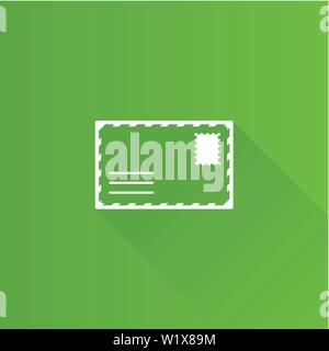 Email icon in Metro user interface color style. Message open envelope Stock Vector