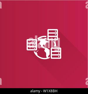 Server icon in Metro user interface color style. Mirror, multiple Stock Vector