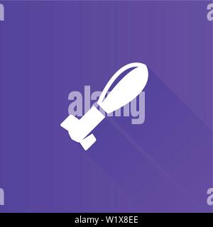 Mortar missile icon in Metro user interface color style. War battle gun Stock Vector