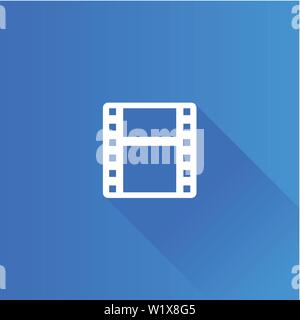 Video file format icon in Metro user interface color style. Computer data movie Stock Vector