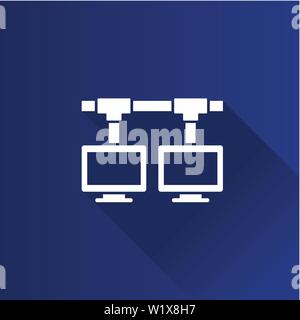 Network icon in Metro user interface color style. Communication global business Stock Vector