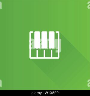 Piano keys icon in Metro user interface color style. Music instrument audio Stock Vector