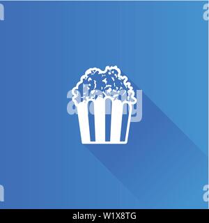 Popcorn icon in Metro user interface color style. Movie food snack Stock Vector