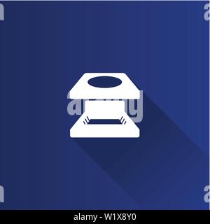 Printing magnifier icon in Metro user interface color style. Stock Vector