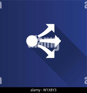 Propagate arrows icon in Metro user interface color style. Business management Stock Vector