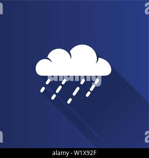 Weather overcast partly rain icon in Metro user interface color style. forecast raining season monsoon Stock Vector