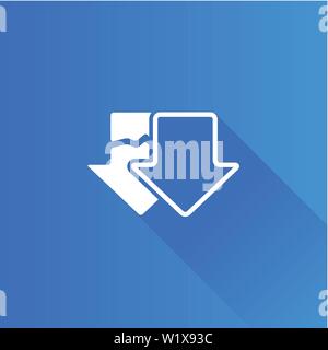 Download arrow icon in Metro user interface color style. Broken resume retrieve Stock Vector